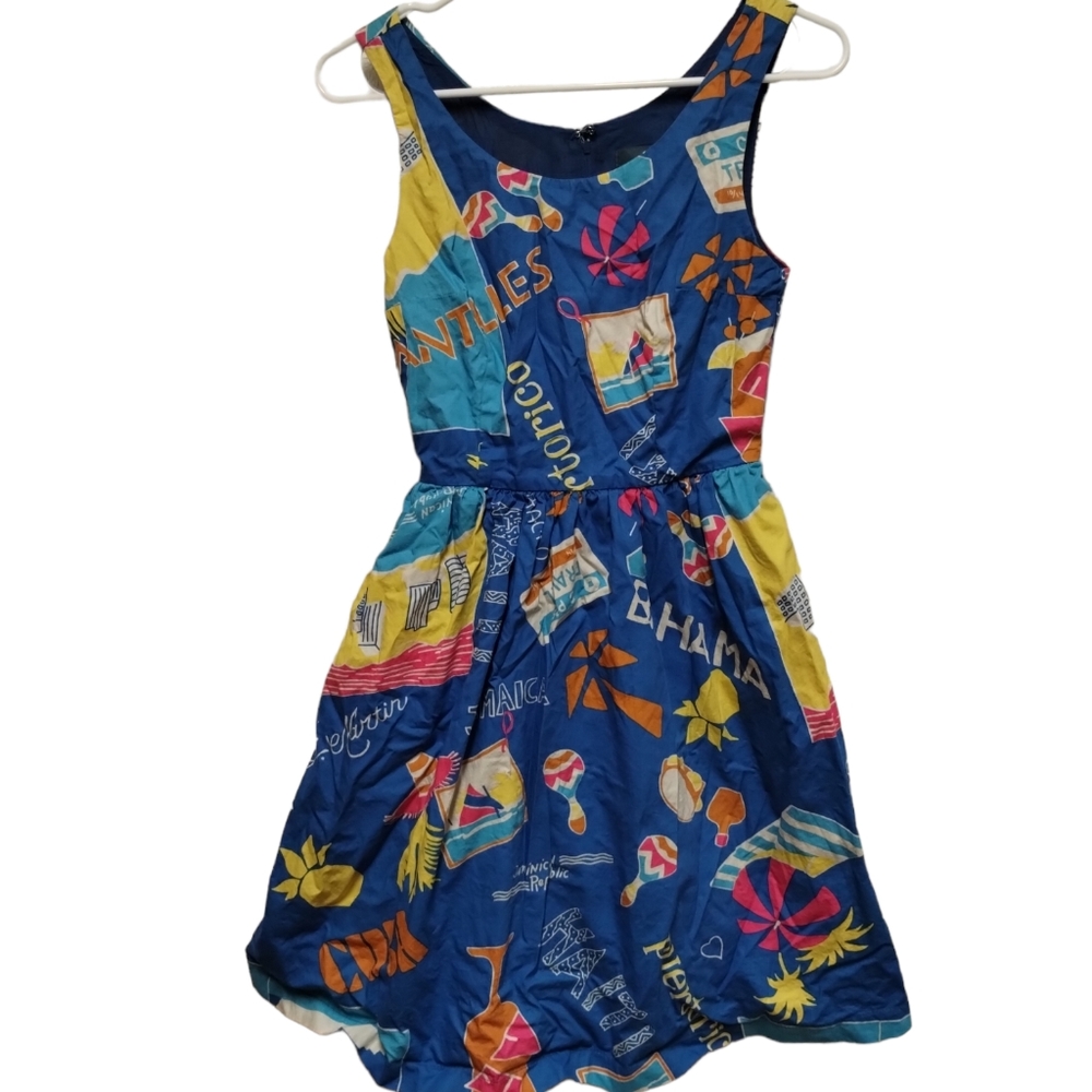 Modcloth Caribbean Travel Optimistic Effect Dress